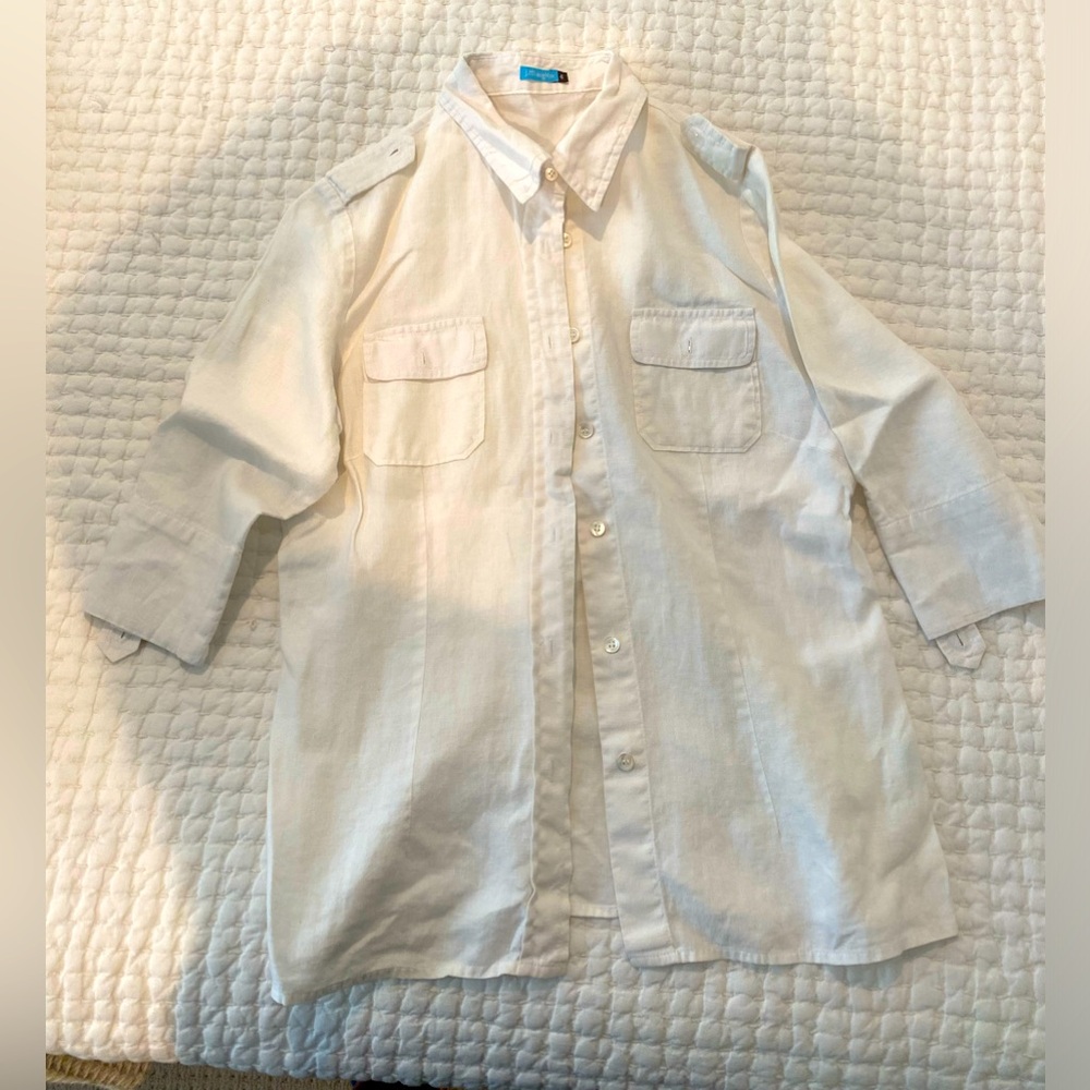 J.McLaughlin linen 3/4 sleeve shirt